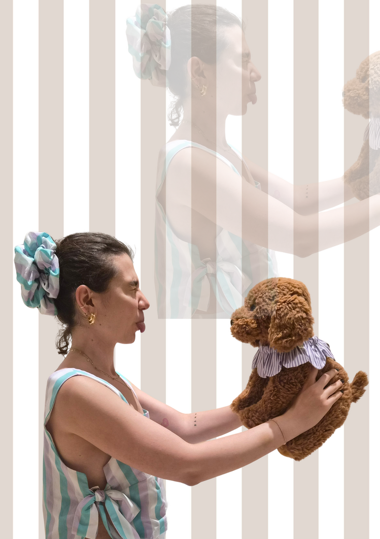 Jumbo Scrunchie (Mint Lilac)