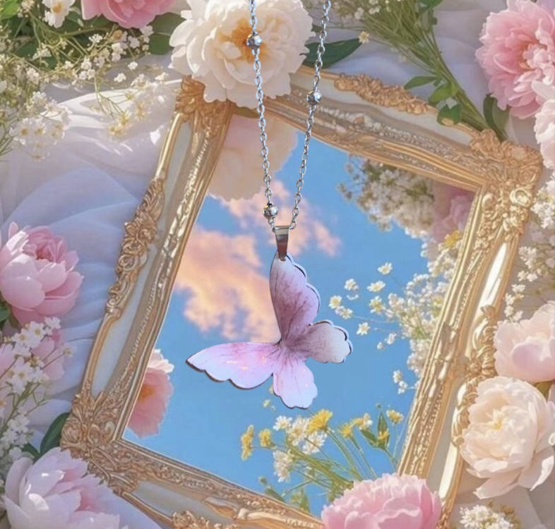 loving butterfly kolye