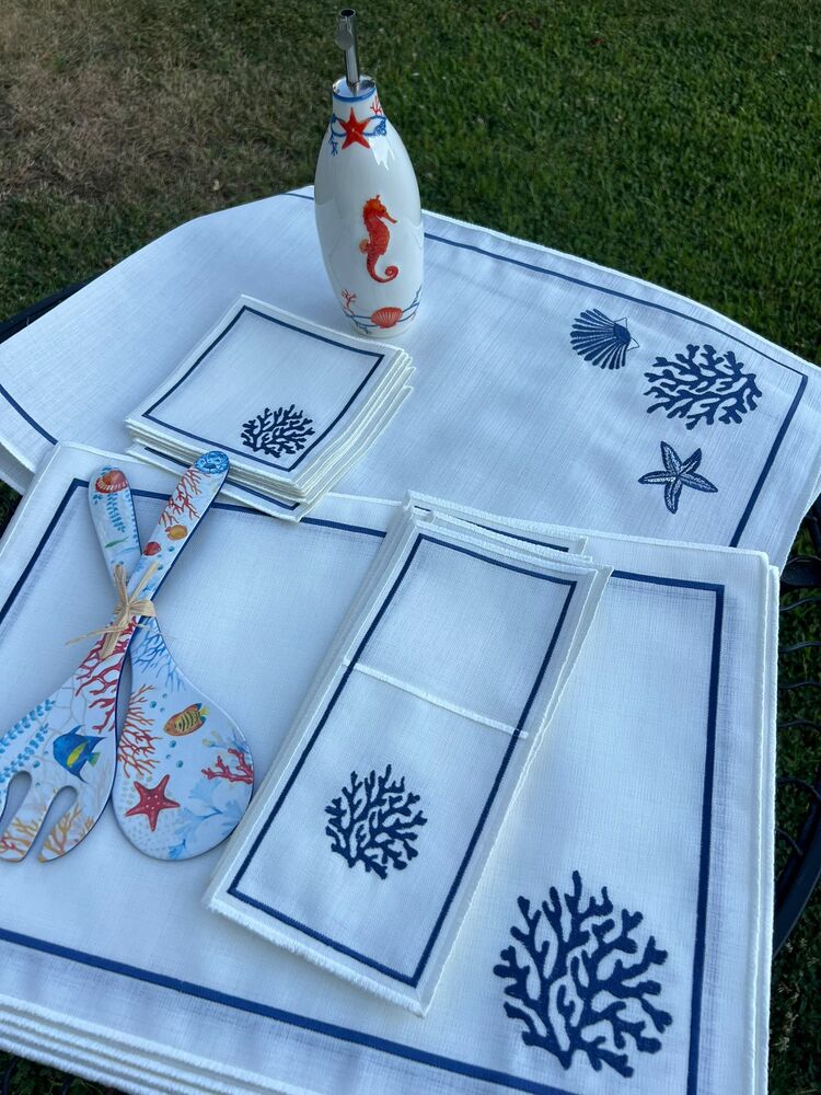 6 kişilik mavi mercan servis seti
