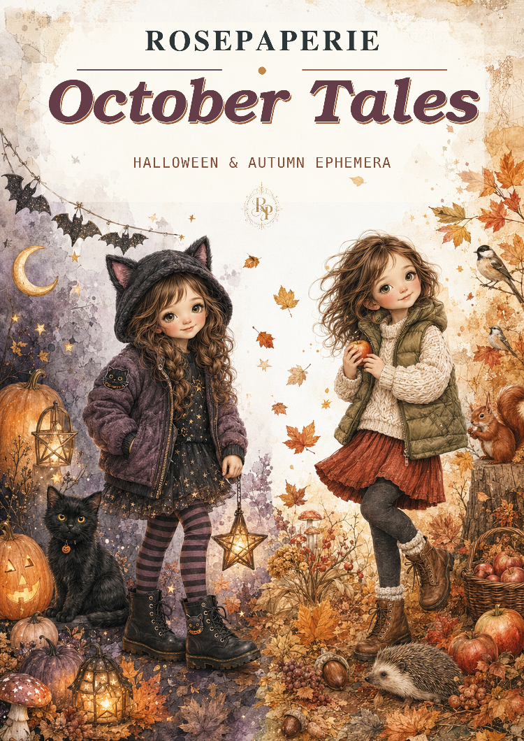 October Tales (Halloween and Autumn) - Ephemera Book