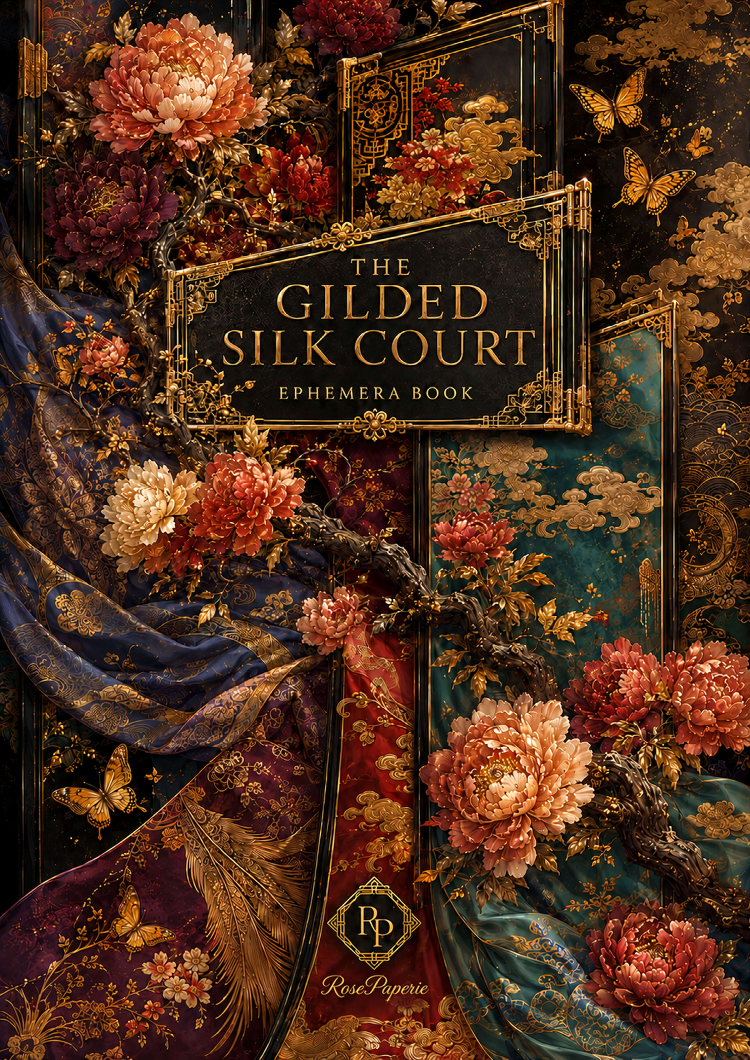 Gilded Silk Court - Ephemera Book