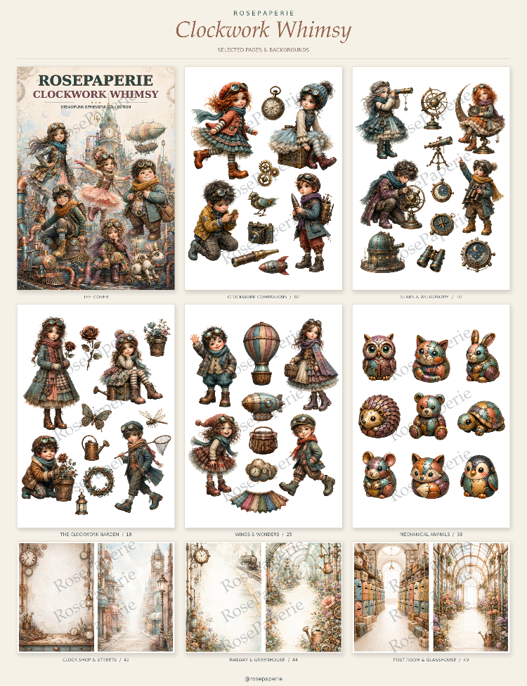 Clockwork Whimspy -Ephemera Book