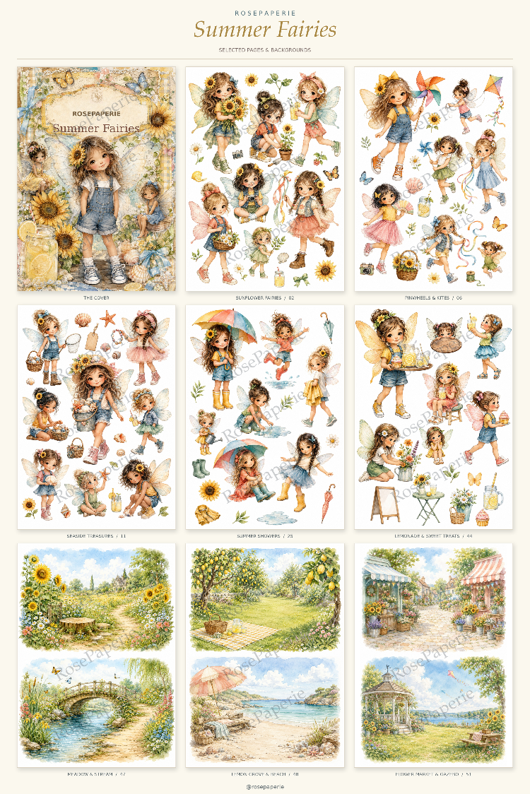 Summer Fairies - Ephemera Book