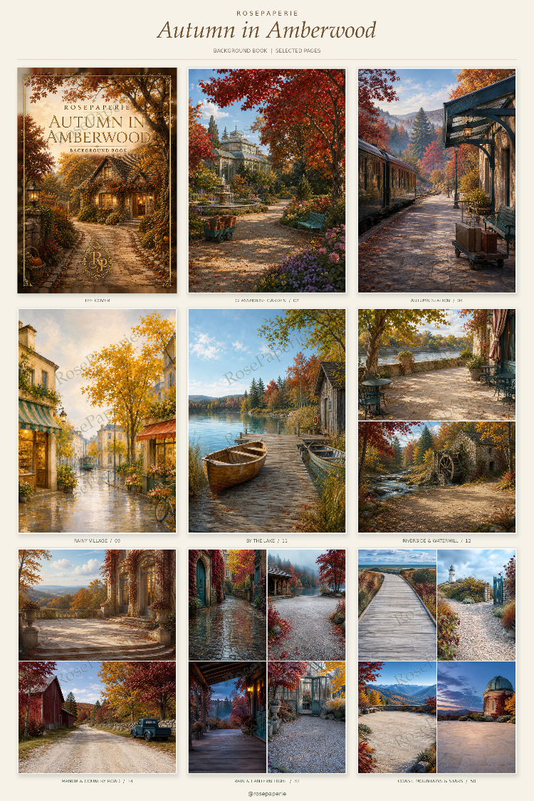 Autumn In Amberwood -Ephemera Book