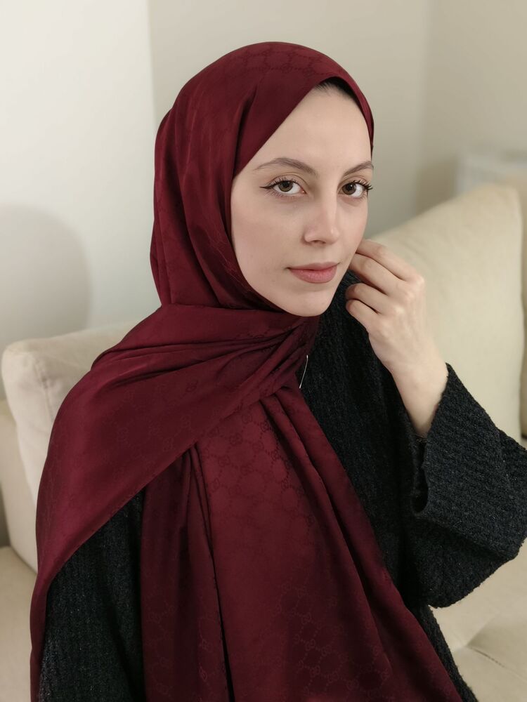 GG Desen Bordo Jakar Şal