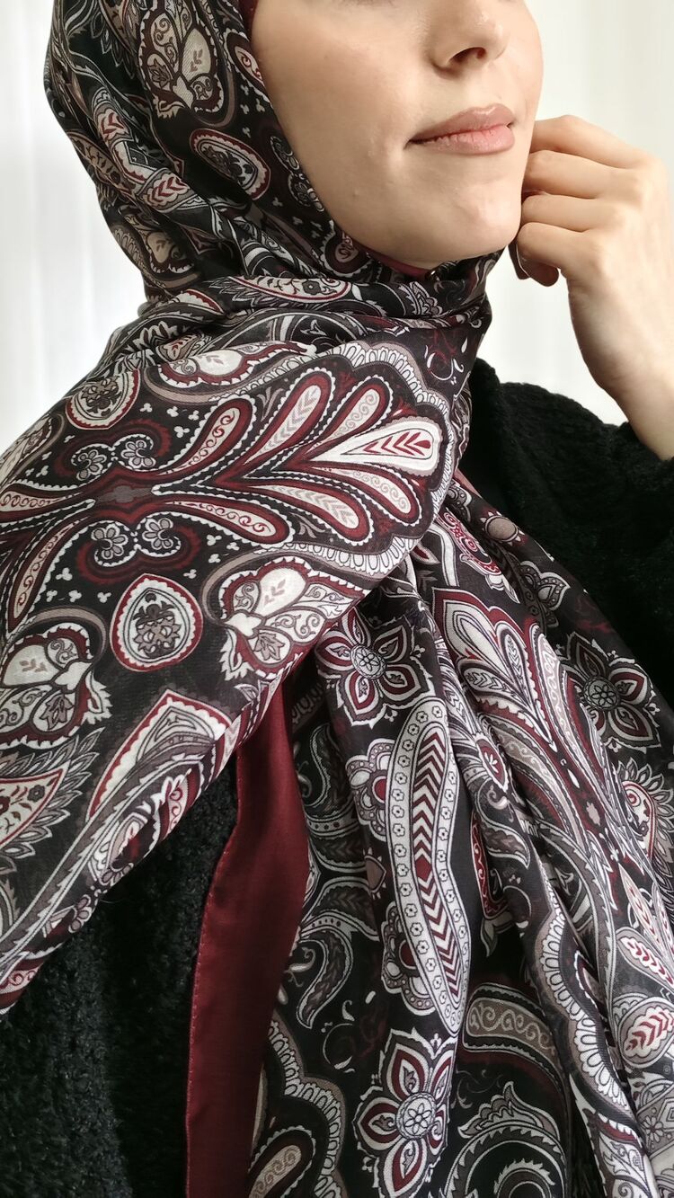 Etnik Desenli Pamuklu Şal