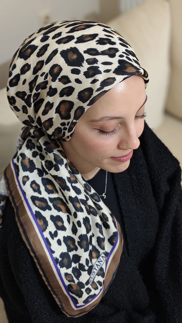 Soft Pamuk Leopar Eşarp