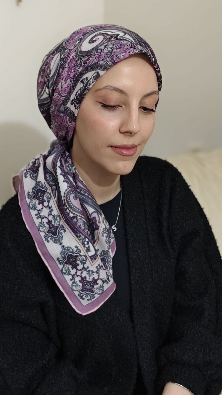 Soft Pamuk Etnik Desenli Eşarp