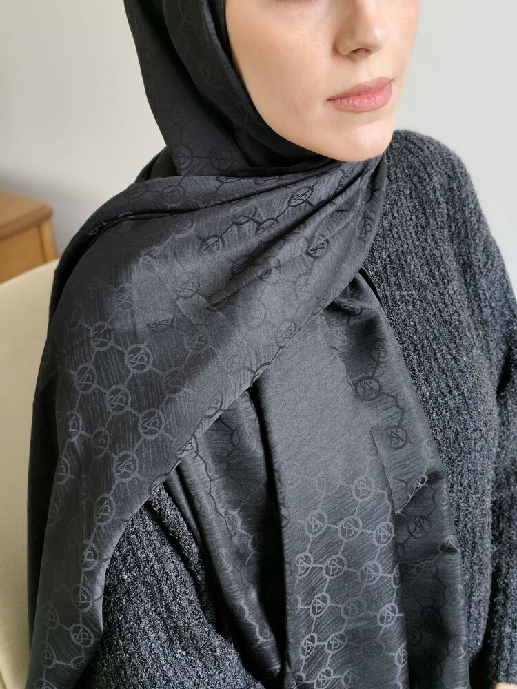VS Desen Siyah Jakar Şal