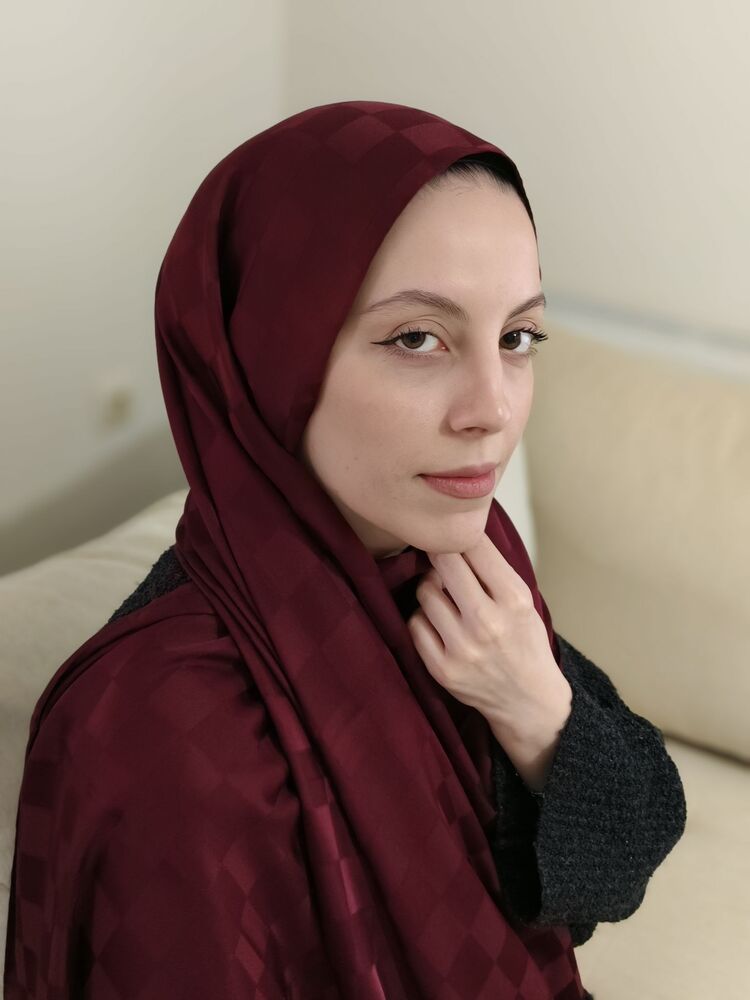 Dama Desen Bordo Jakar Şal