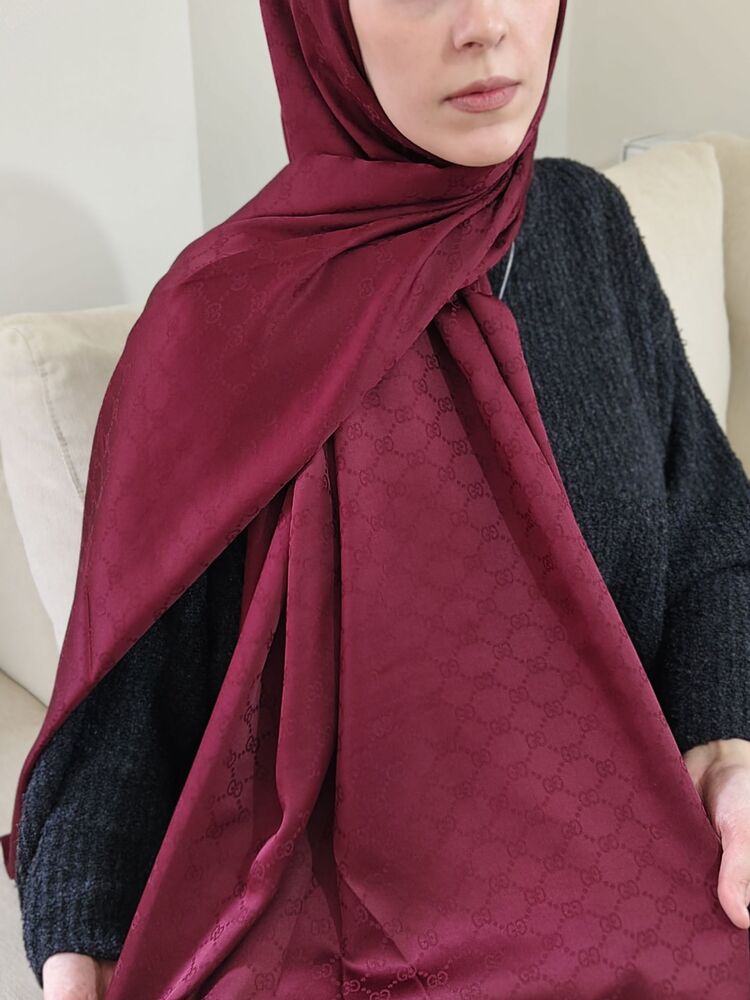 GG Desen Bordo Jakar Şal