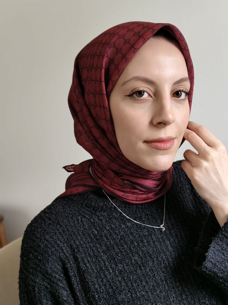 Kırmızı Dijital Soft Eşarp