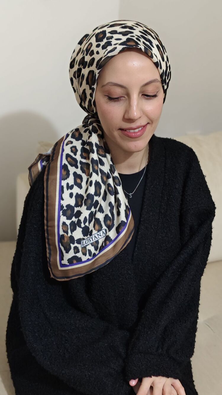Soft Pamuk Leopar Eşarp