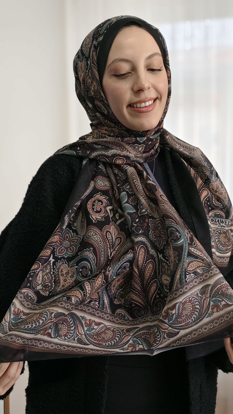 Etnik Desenli Pamuklu Şal
