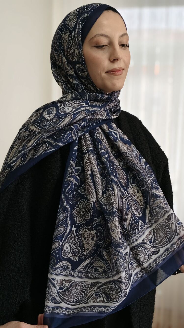 Etnik Desenli Pamuklu Şal