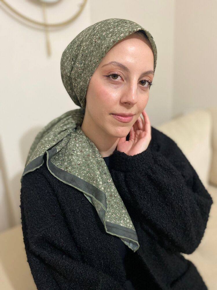 Soft Pamuk Çiçekli Eşarp