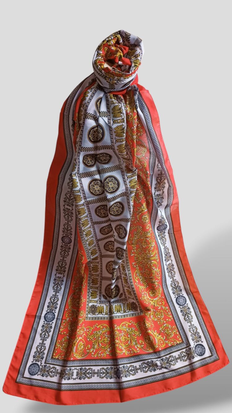 Etnik Desenli Vual Şal 