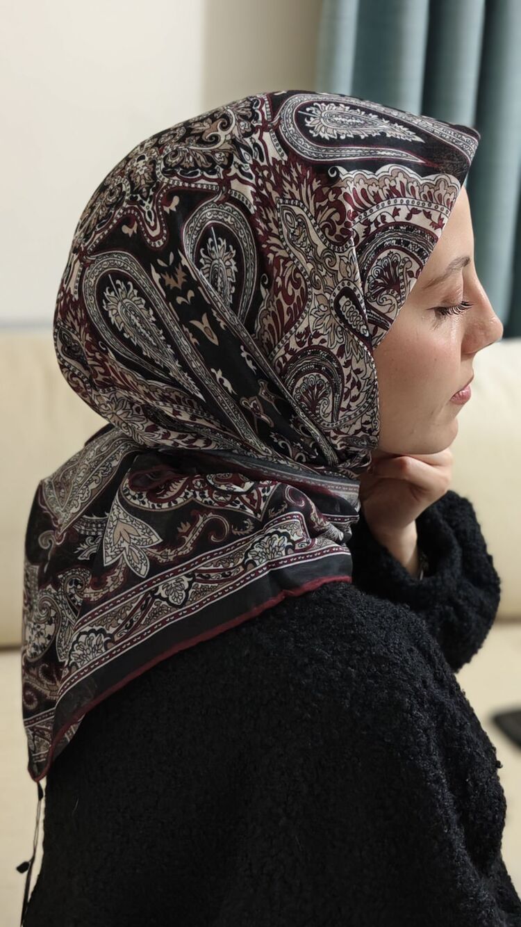 Soft Pamuk Etnik Desenli Eşarp