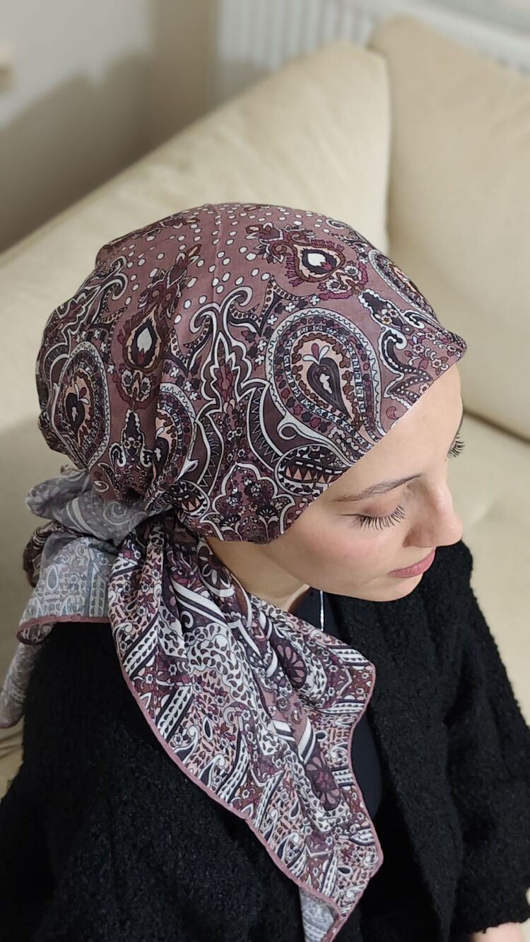 Soft Pamuk Etnik Desenli Eşarp