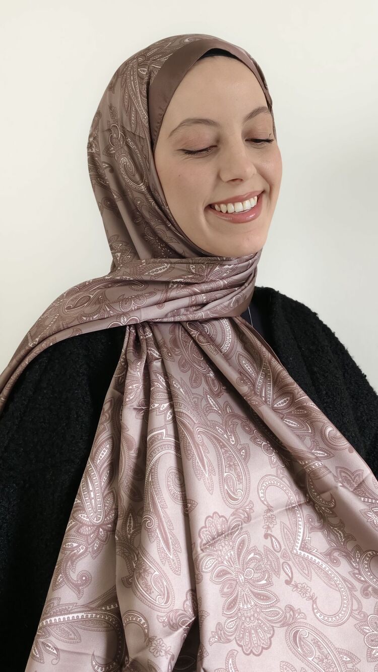 Etnik Desenli İpeksi Vual Şal