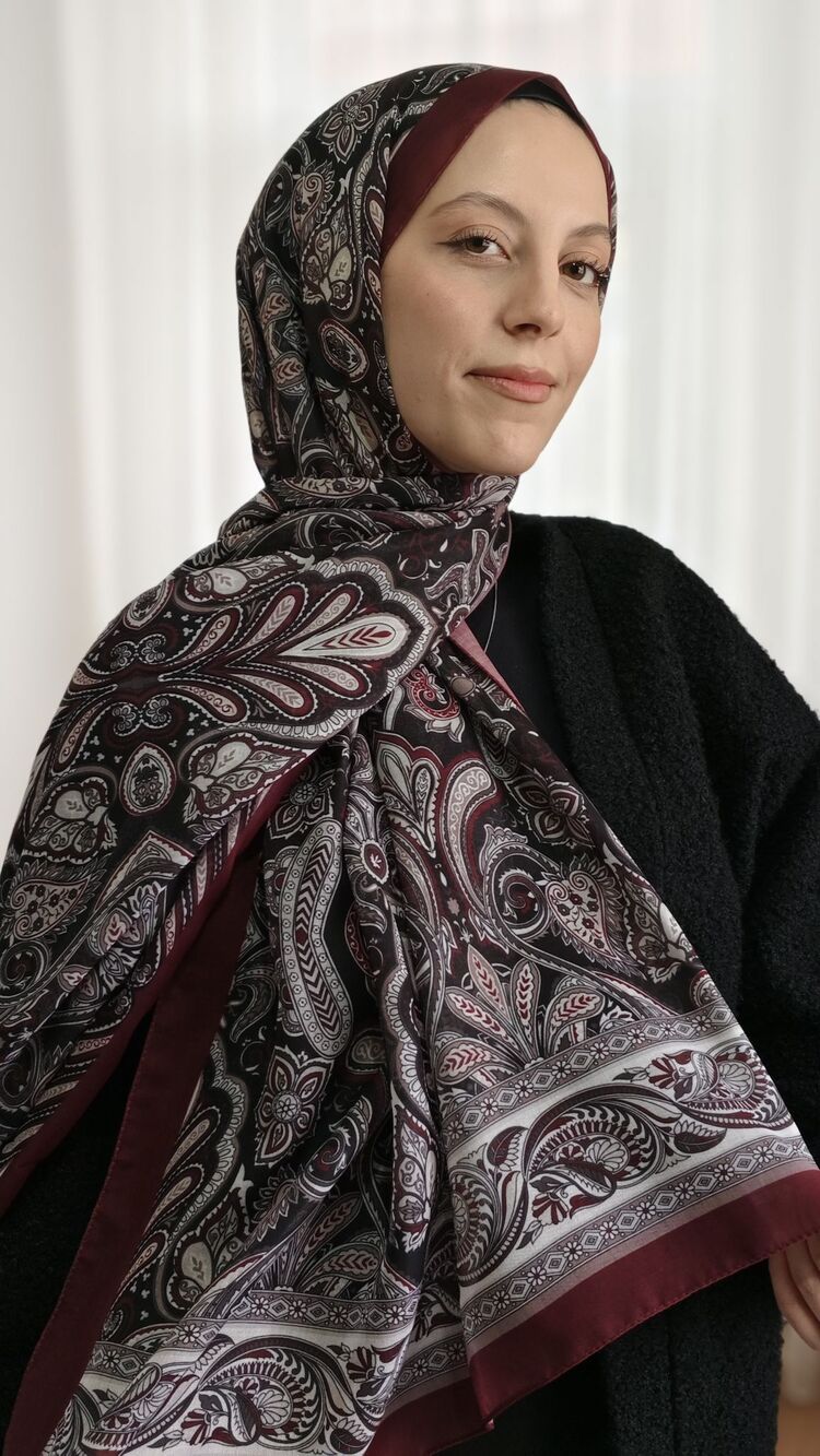 Etnik Desenli Pamuklu Şal