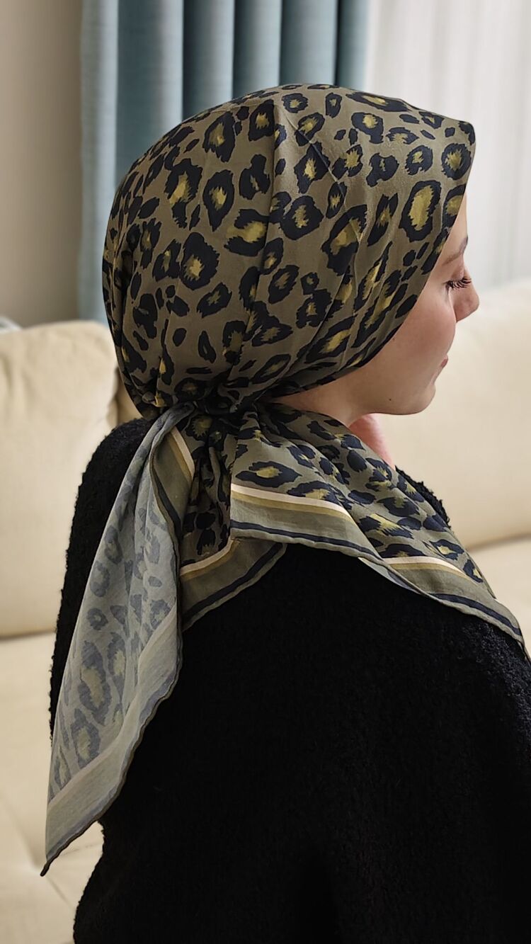 Soft Pamuk Leopar Eşarp