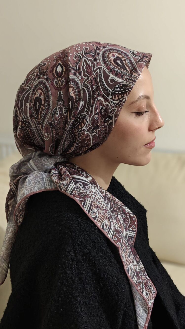 Soft Pamuk Etnik Desenli Eşarp