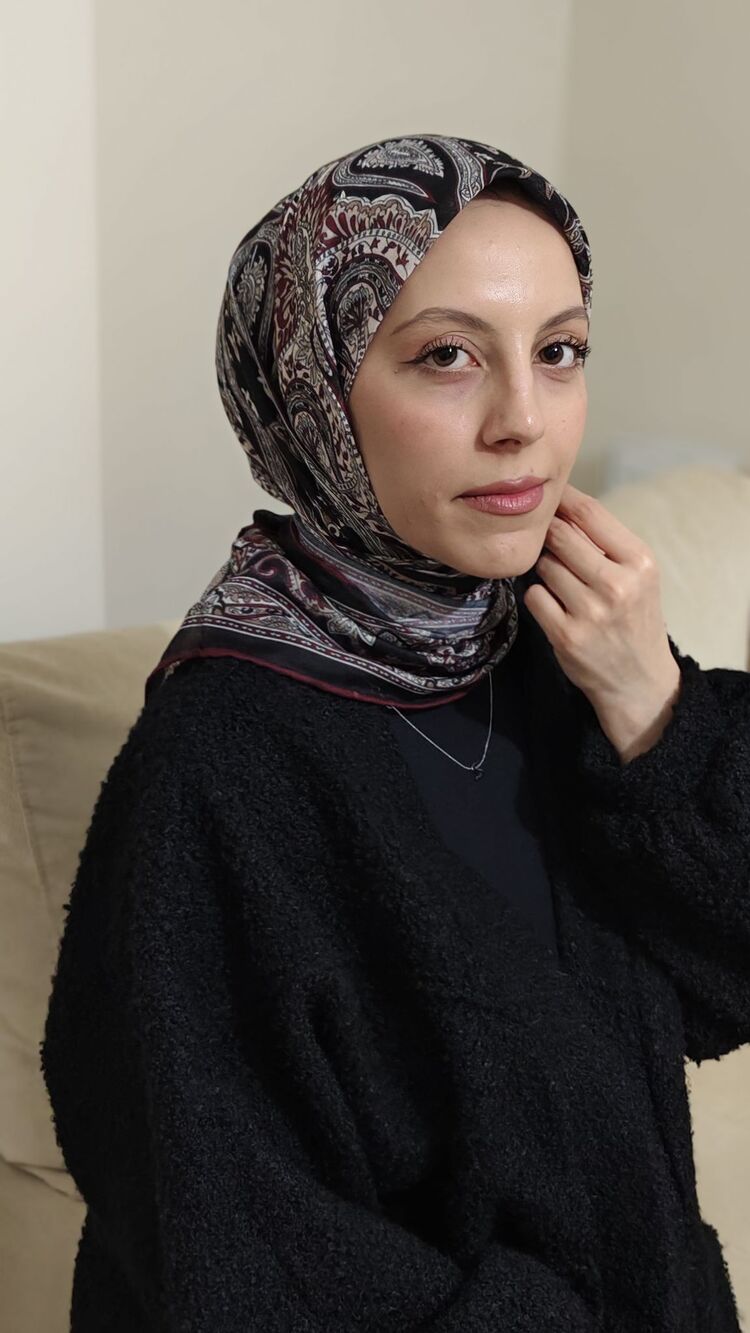 Soft Pamuk Etnik Desenli Eşarp