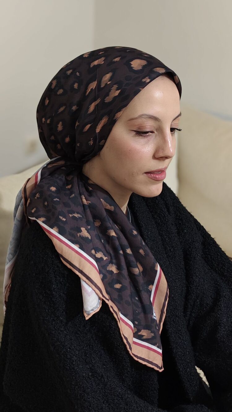 Soft Pamuk Leopar Eşarp