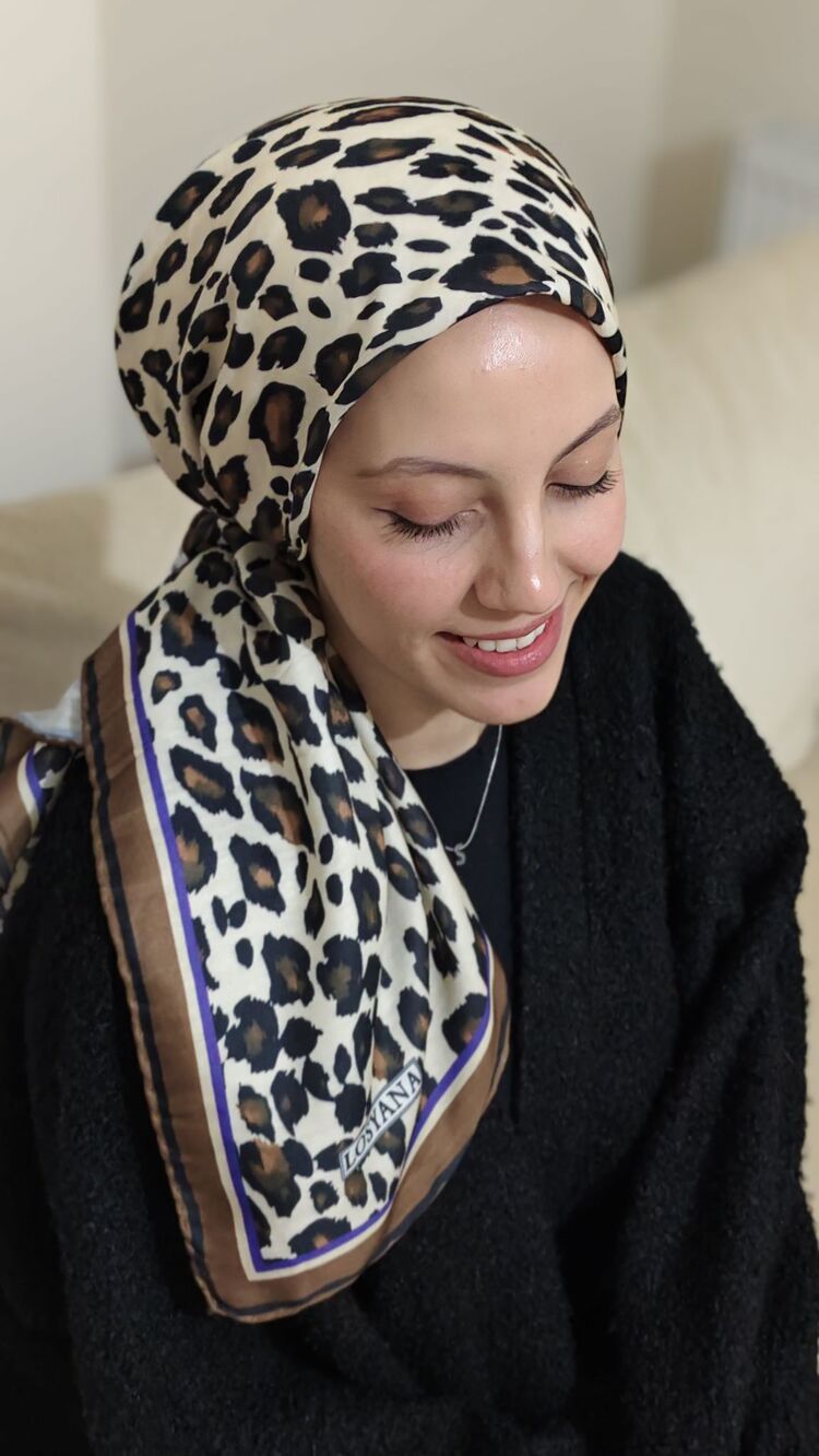 Soft Pamuk Leopar Eşarp