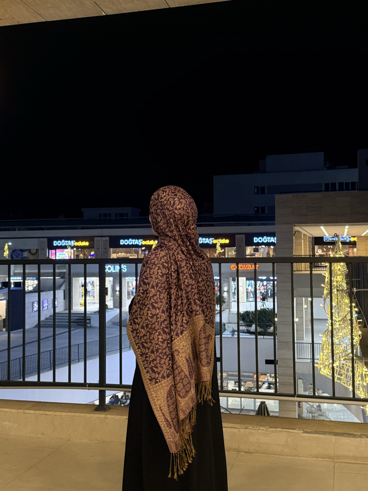 Eflatun Premium Dokuma Pashmina Şal 