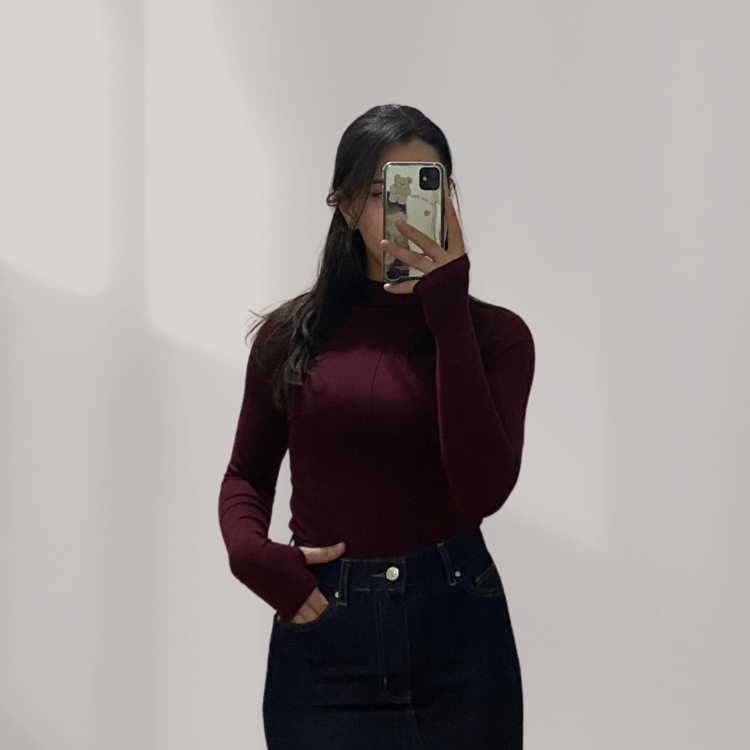 Bordo Çimalı %95 Pamuk Bluz (Oysho Kumaş)