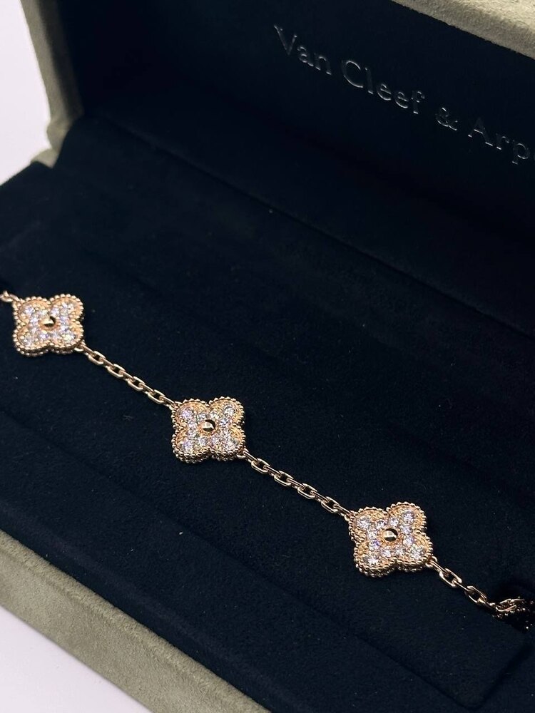 Van Cleef 18K Altın Bileklik