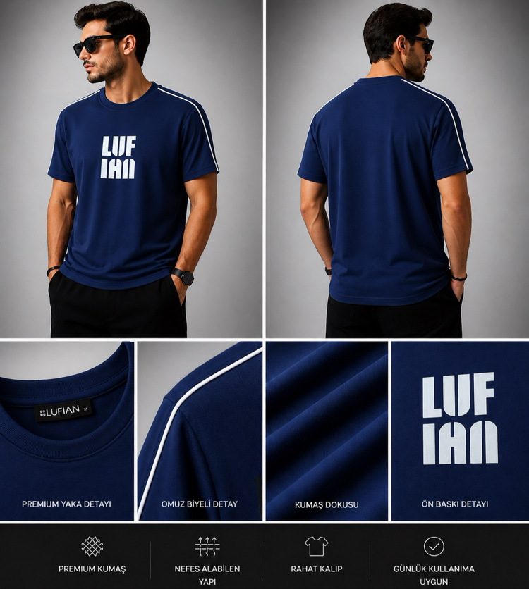 LUFIAN Baskılı Premium Tişört