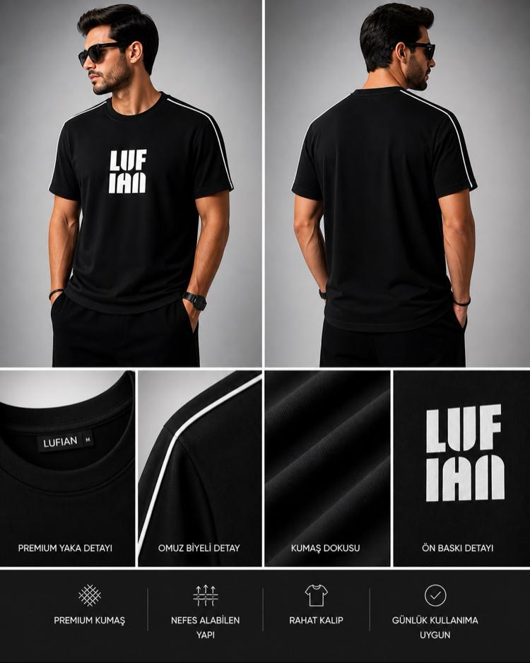 LUFIAN Baskılı Premium Tişört