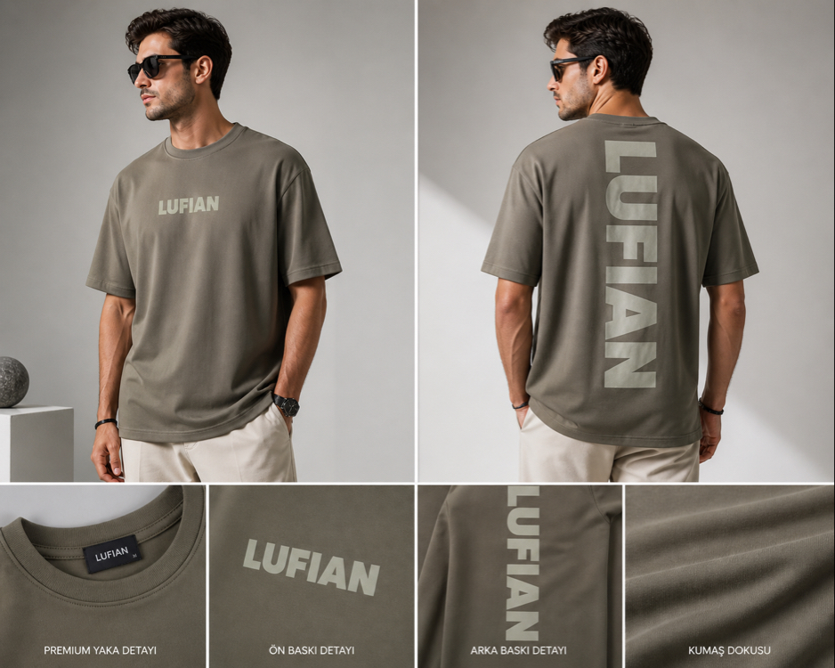 LUFIAN Baskılı Premium Tişört