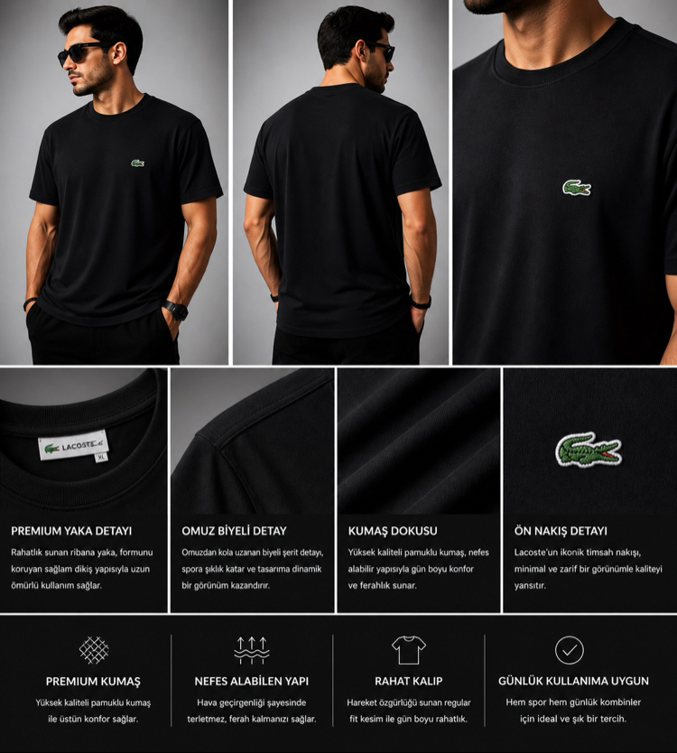LACOSTE Premium Tişört