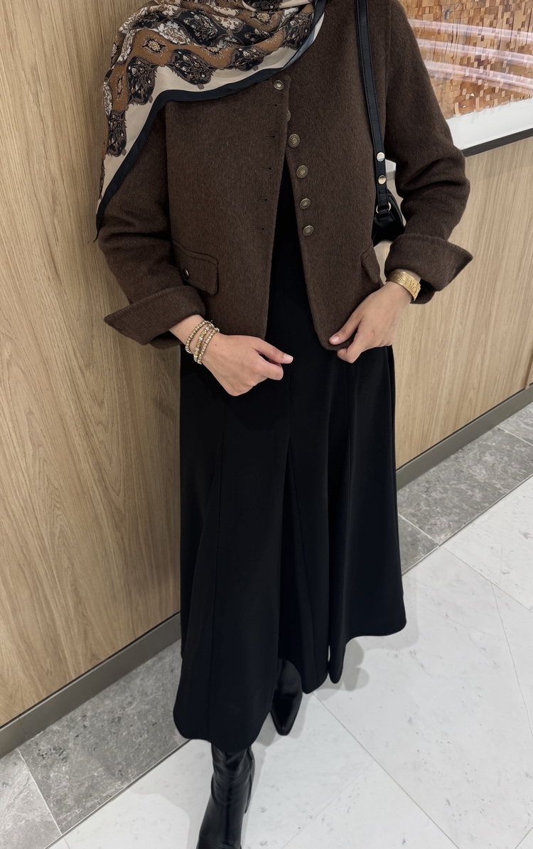 Kahverengi Kaşe Ceket 