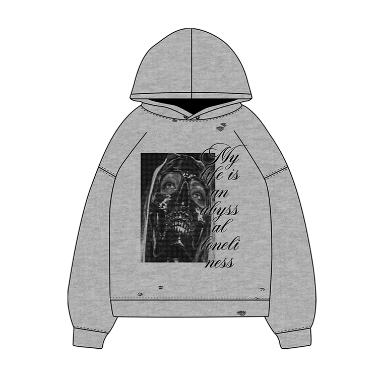 “Loneliness” Distressed Hoodie