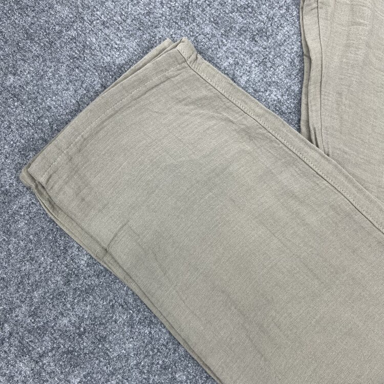 V. Müslin Keten Pantolon Haki 8327