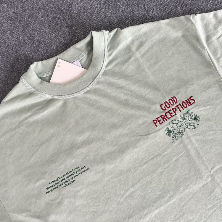 Premium Good Oversize T-Shirt Su Yeşili 8356