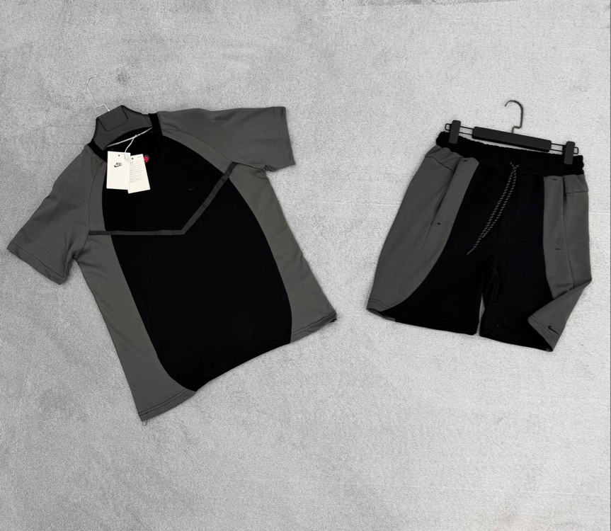 Nike 2026 Tech Fleece Premium Şortlu Takım Siyah-Füme
