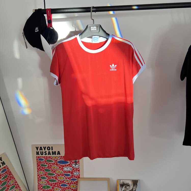 Adidas 3-Strip T-Shirt Kırmızı 8349