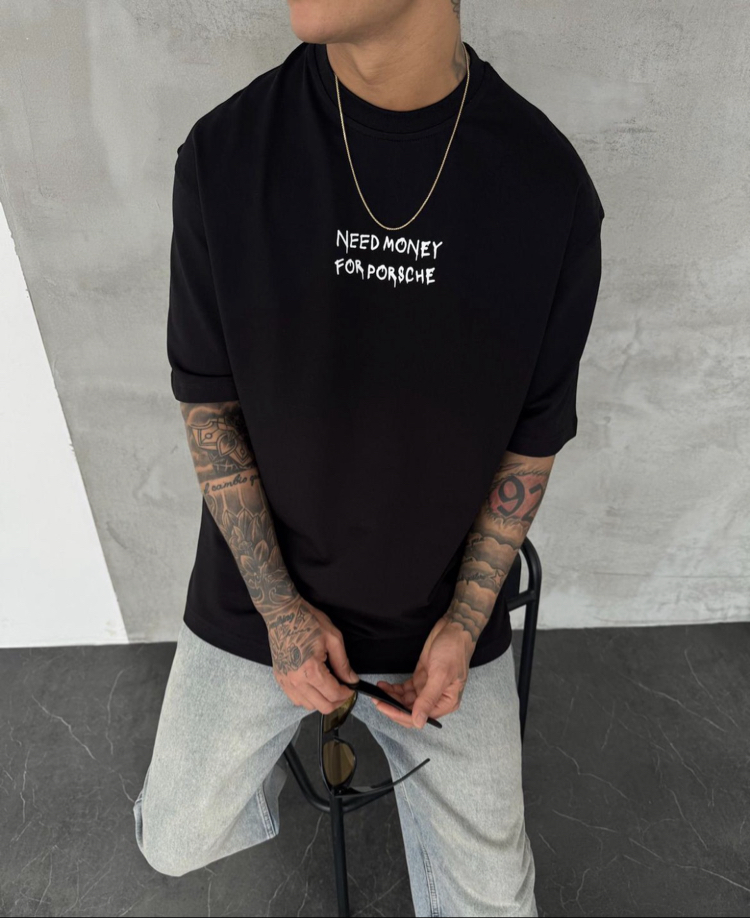 NEED Premium Oversize T-Shirt Siyah 8399