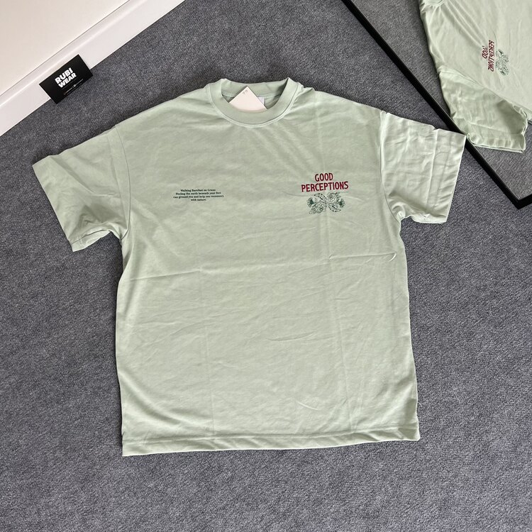 Premium Good Oversize T-Shirt Su Yeşili 8356