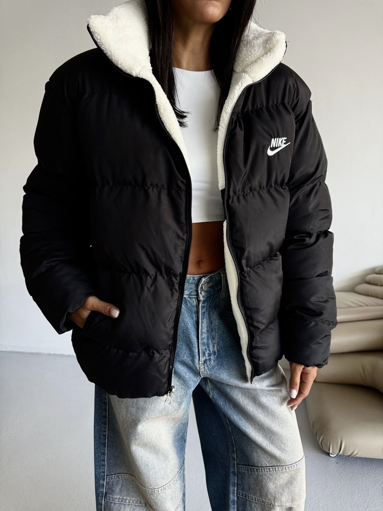 Nike Cross Çift Taraflı Şişme Mont Siyah 8470