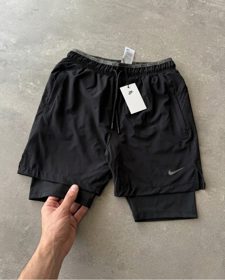 Nike Pro Taytlı Spor Şortu Siyah 8328S