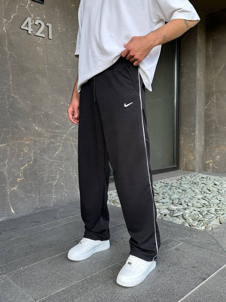 NSW Şeritli Baggy Alt Ayarlanabilir Paça Siyah 8399