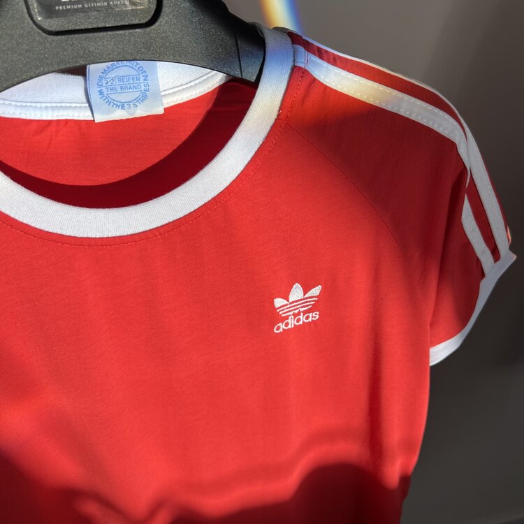 Adidas 3-Strip T-Shirt Kırmızı 8349