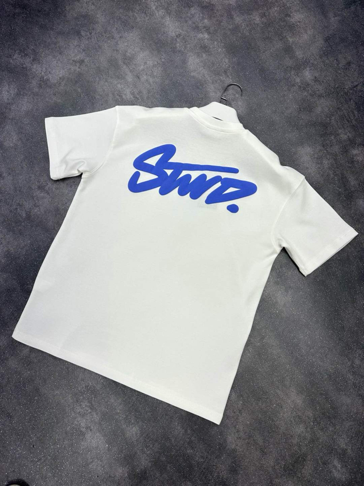 STWD T-Shirt Beyaz-Mavi 8490